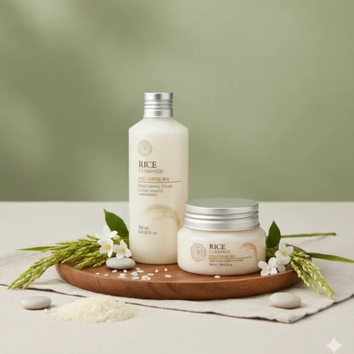 🌾The Face Shop Rice Toner & Rice Cream Combo Set | Brightening & Moisturizing Korean Skincare